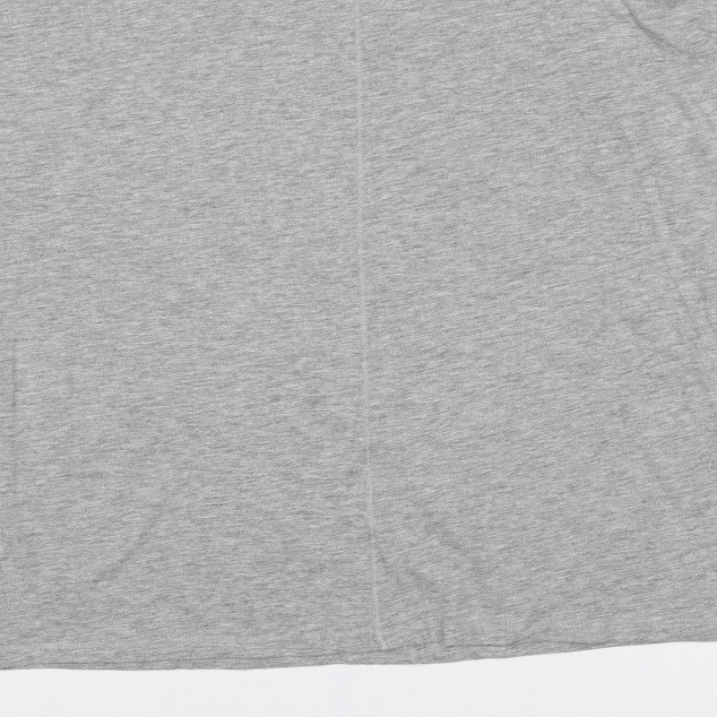 M&Co Women Grey UK 18 Basic Jersey Scoop Neck Short Sleeve Top