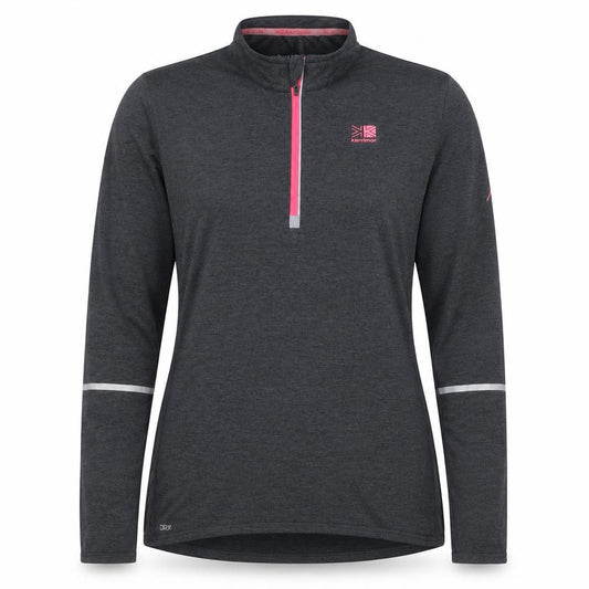 Karrimor Women’s Grey UK 14 Athletic 1/4 Zip Long Sleeve Running Top