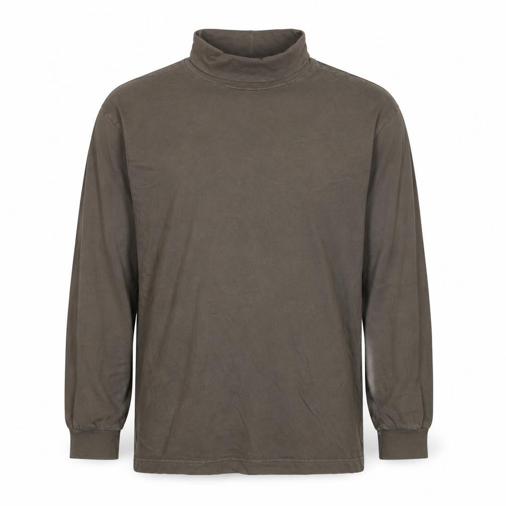 Reebok Men’s Brown L High Neck Logo Pullover Sweatshirt