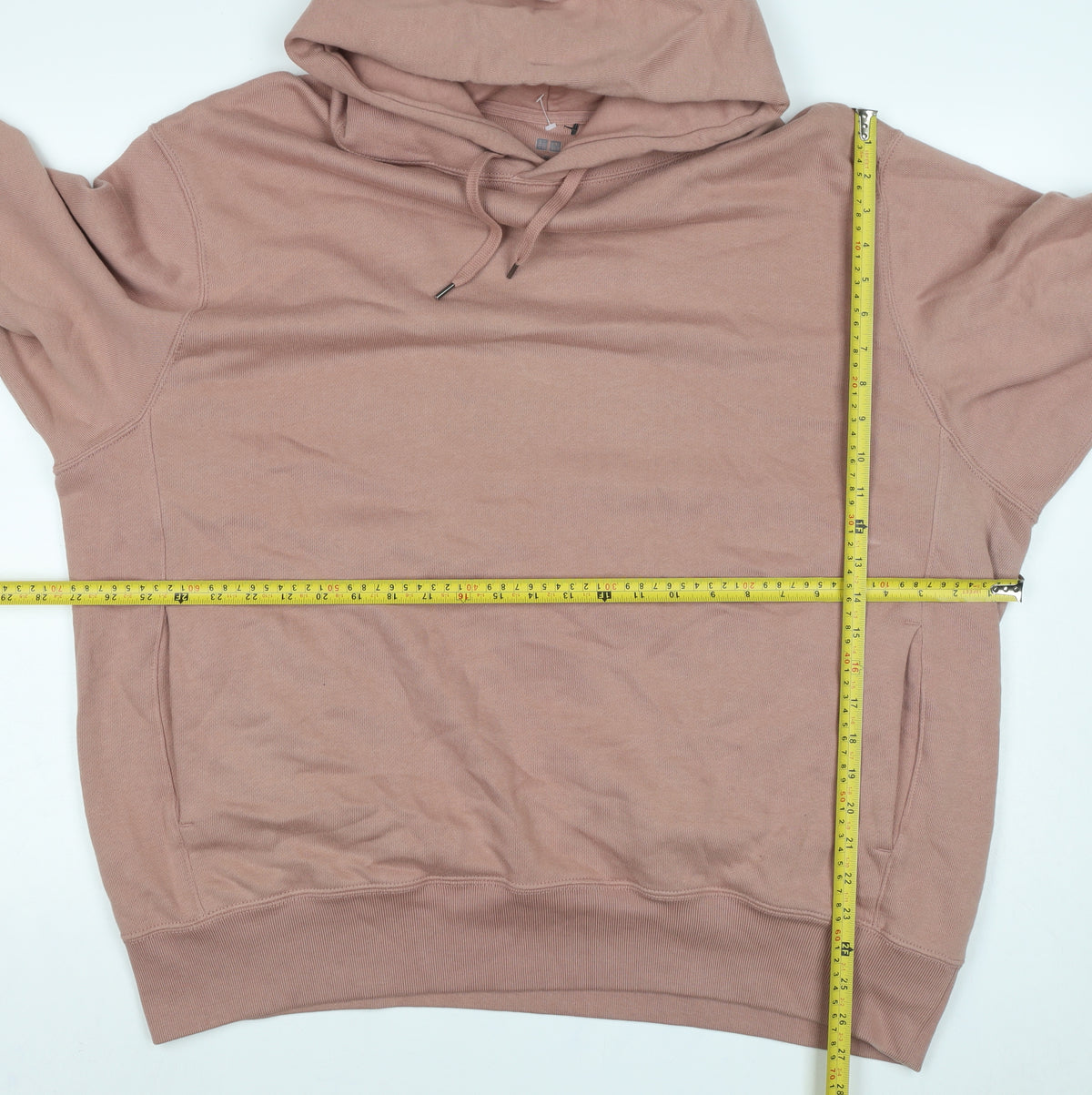 Uniqlo Women Pink 3XL Pullover Hoodie Cotton Drawstring Pockets