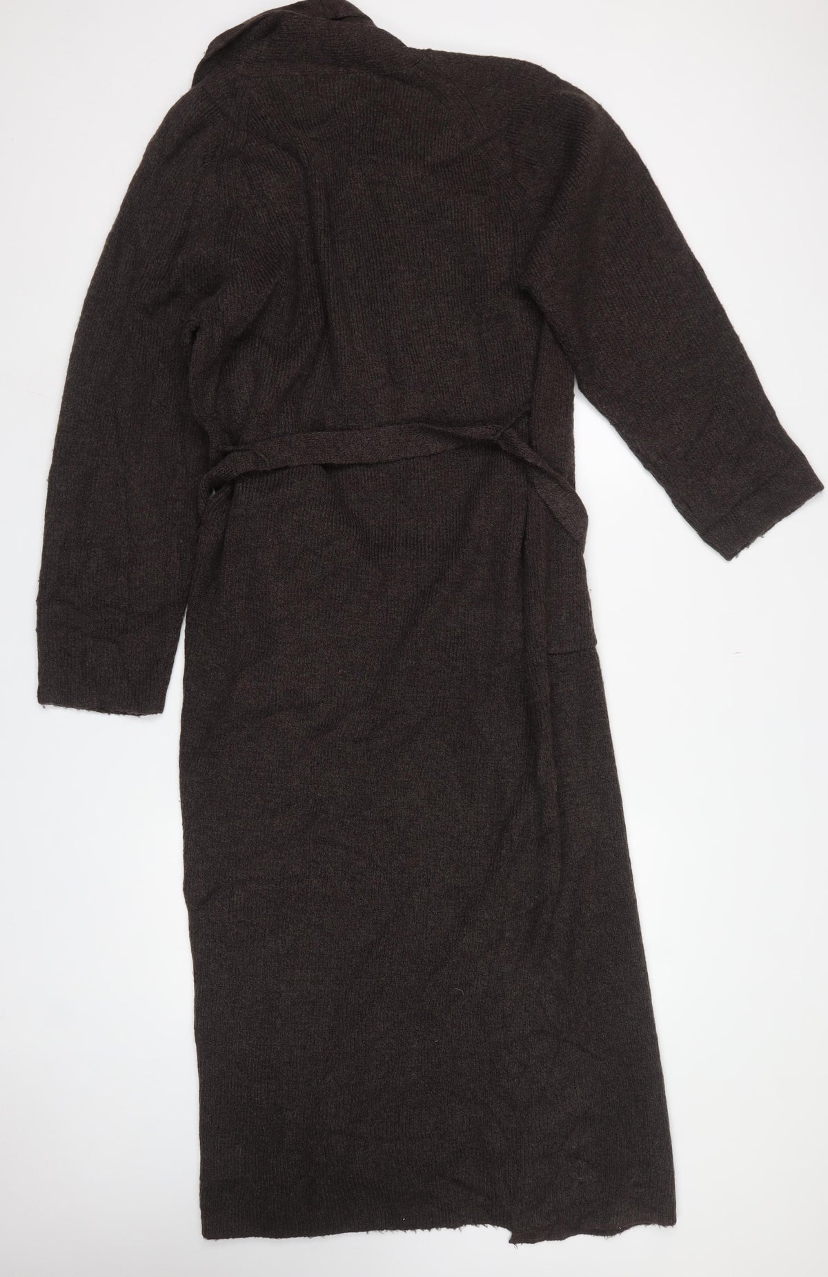 Wallis Women’s Brown Size 10 Belted Long Knit Cardigan