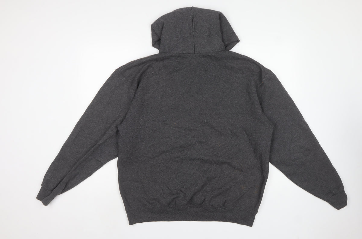 Champion Men Grey L Pullover Hoodie Camden County College Graphic