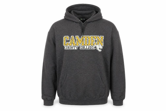Champion Men Grey L Pullover Hoodie Camden County College Graphic