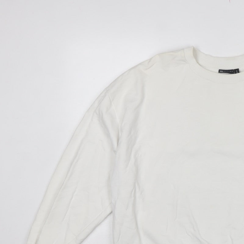 ASOS Design Women’s Ivory UK 14 Pullover Logo Sweatshirt
