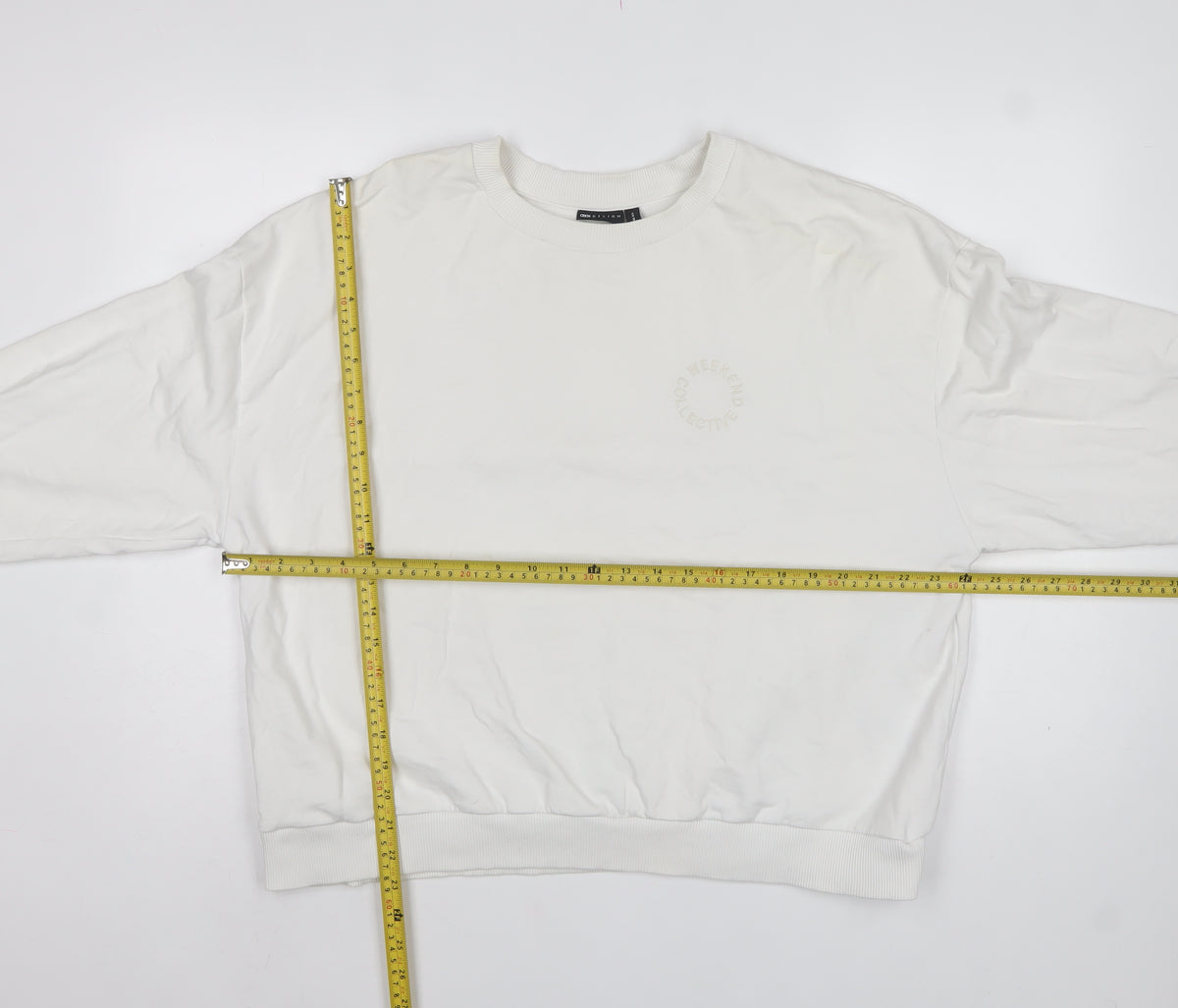 ASOS Design Women’s Ivory UK 14 Pullover Logo Sweatshirt