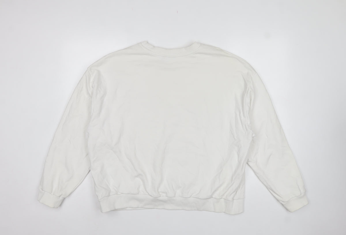 ASOS Design Women’s Ivory UK 14 Pullover Logo Sweatshirt