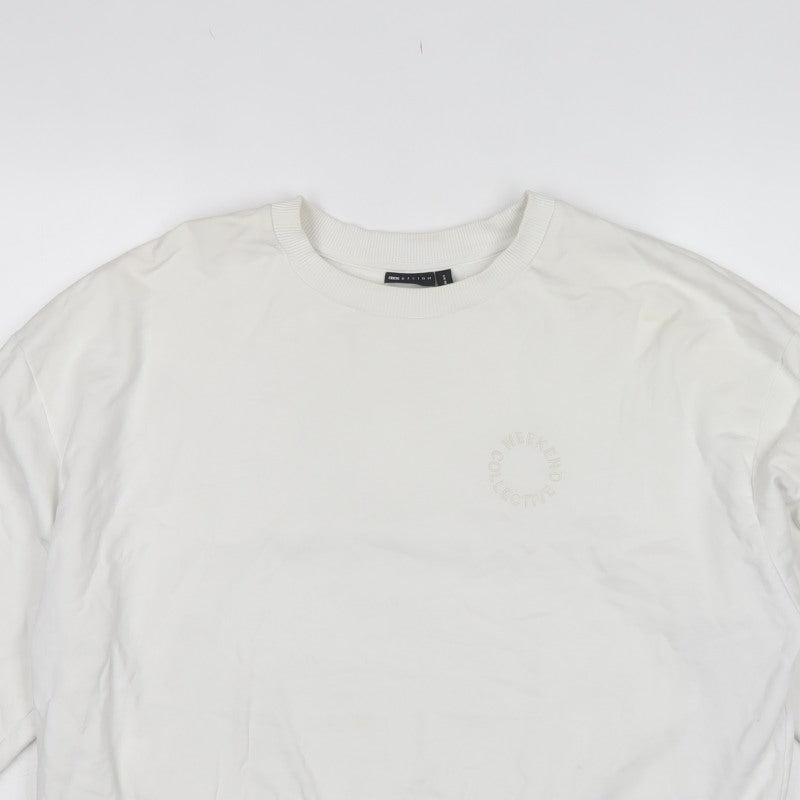 ASOS Design Women’s Ivory UK 14 Pullover Logo Sweatshirt