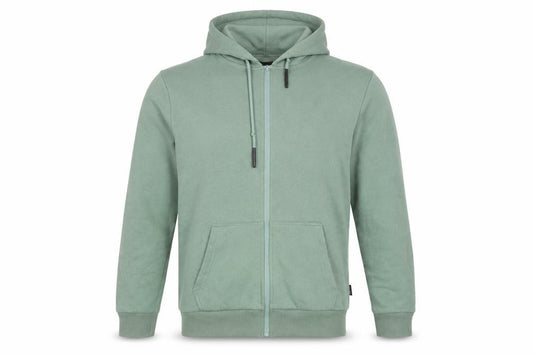 Only & Sons Men's Green S Full Zip Hoodie Drawstring Pockets Cotton Blend