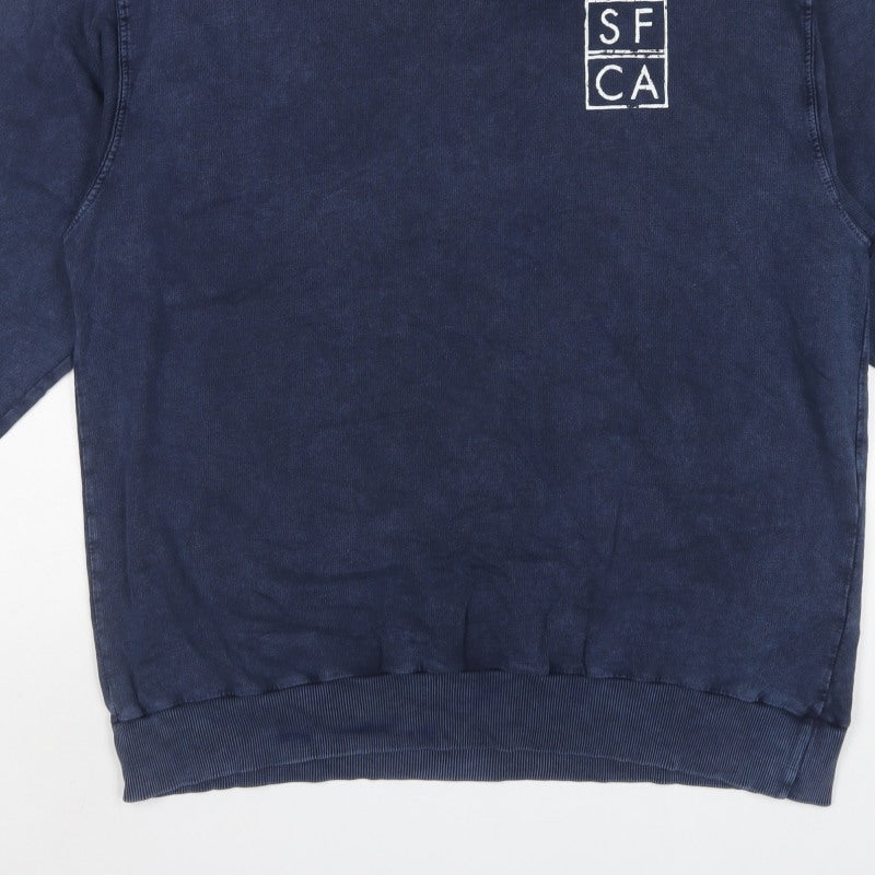 Topman Men’s Blue XL Pullover Graphic Print SFCA Sweatshirt