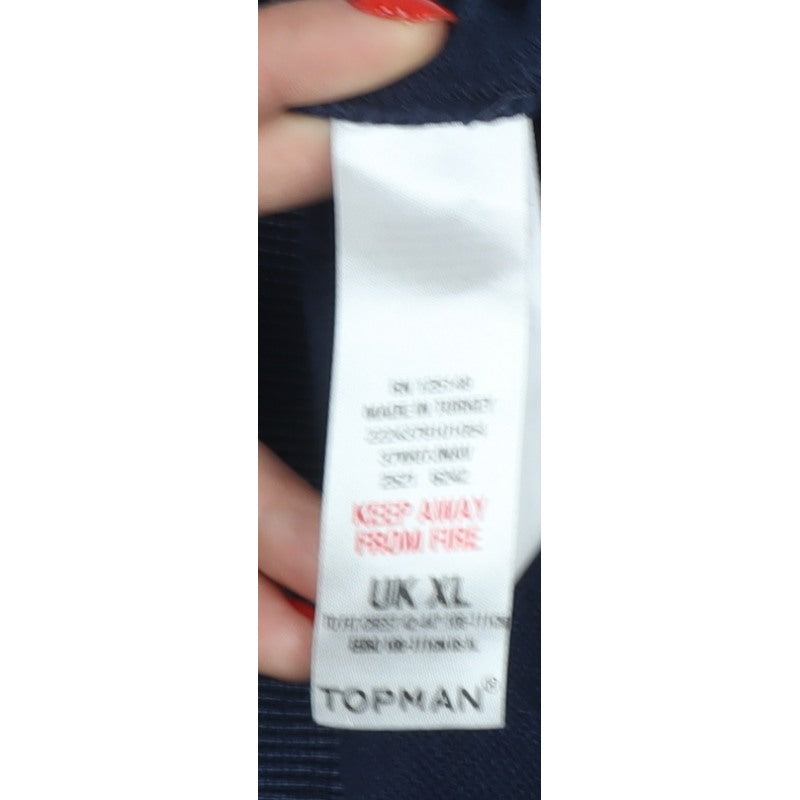 Topman Men’s Blue XL Pullover Graphic Print SFCA Sweatshirt