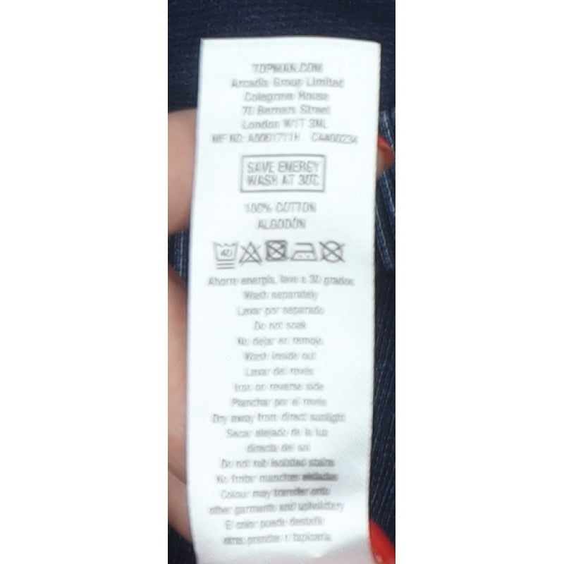 Topman Men’s Blue XL Pullover Graphic Print SFCA Sweatshirt