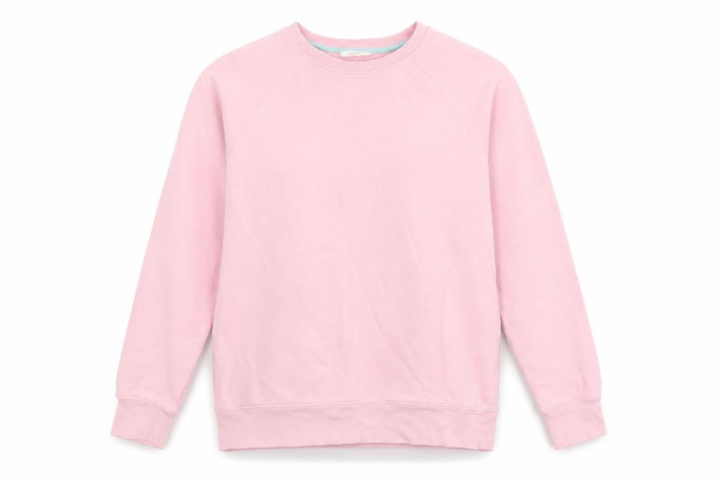White Stuff Women Pink Cotton Raglan Crew Neck Sweatshirt UK 12