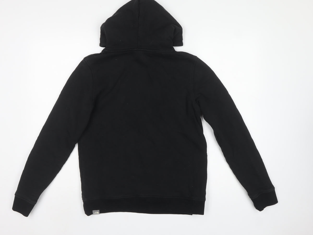 The North Face Boys Black XL Logo Pullover Hoodie Cotton Kangaroo Pocket