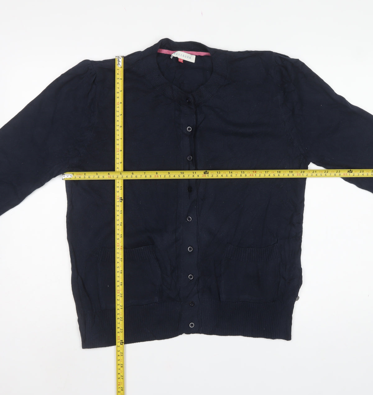 Brakeburn Women’s Navy Blue Size 14 Button Pocket Knit Cardigan