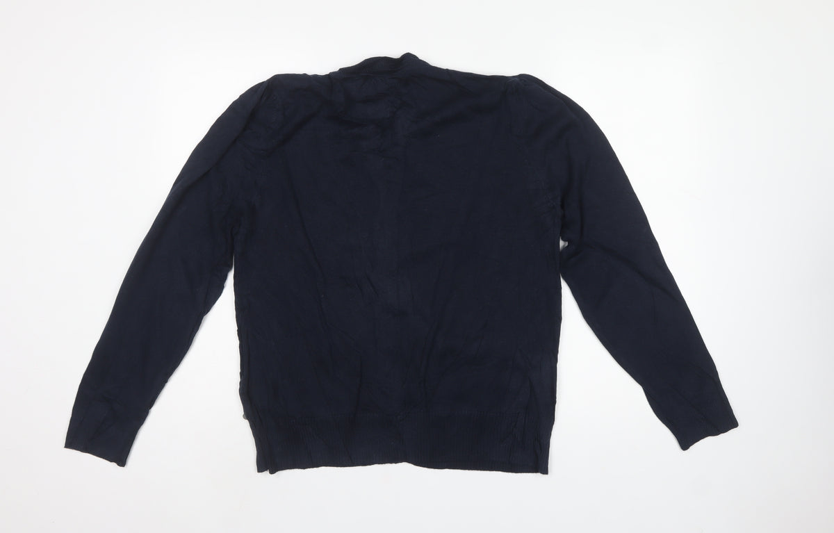 Brakeburn Women’s Navy Blue Size 14 Button Pocket Knit Cardigan