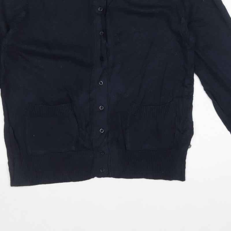 Brakeburn Women’s Navy Blue Size 14 Button Pocket Knit Cardigan