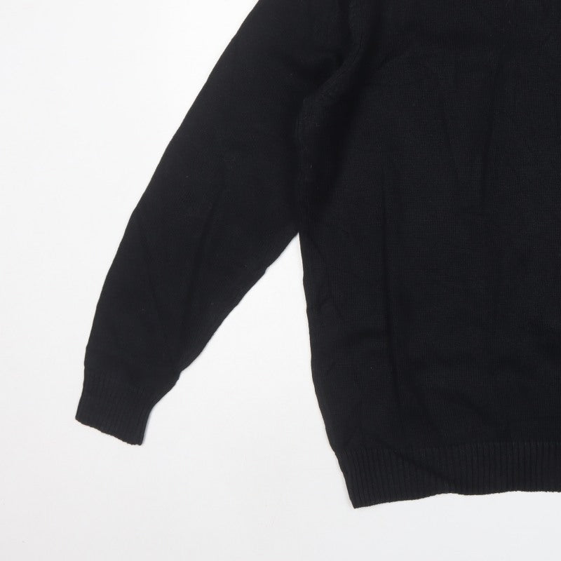 Maine New England Men’s Black M Crew Neck Knit Pullover Jumper