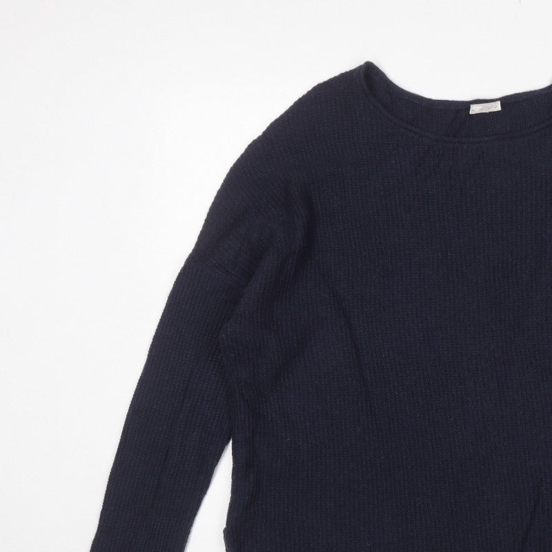 Gap Women’s Blue XL Rib Knit Wool Blend Crew Neck Pullover Jumper