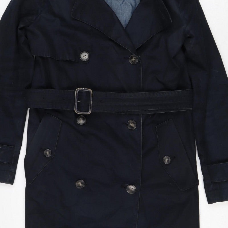 Gap Women’s Black XS Belted Double-Breasted Trench Coat