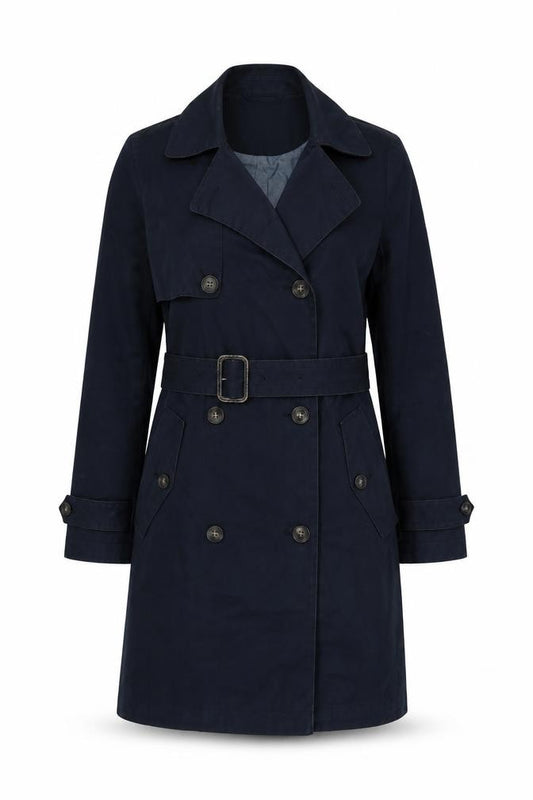 Gap Women’s Black XS Belted Double-Breasted Trench Coat