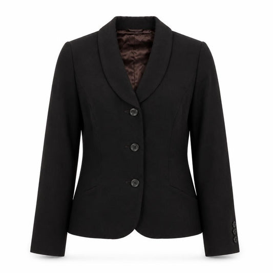Hobbs Women Black Size 8 Tailored Single Breasted Wool Blazer