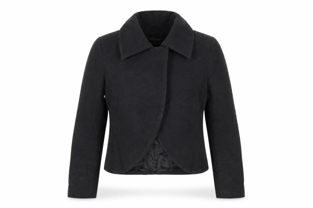Red Herring Women’s Black Size 12 Collared Open Front Jacket