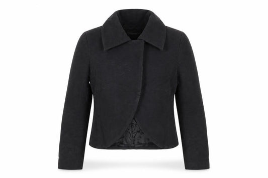 Red Herring Women’s Black Size 12 Collared Open Front Jacket