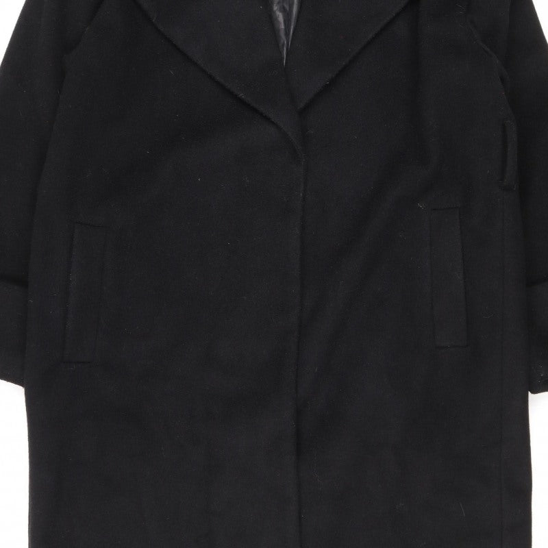 River Island Women’s Black Size 16 Mid-Length Classic Overcoat