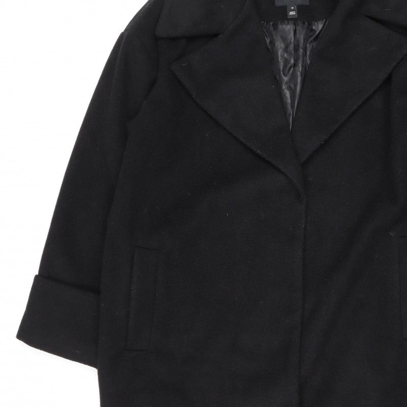 River Island Women’s Black Size 16 Mid-Length Classic Overcoat