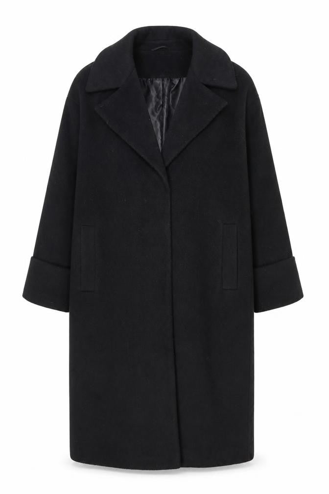 River Island Women’s Black Size 16 Mid-Length Classic Overcoat