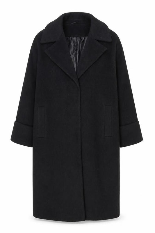 River Island Women’s Black Size 16 Mid-Length Classic Overcoat