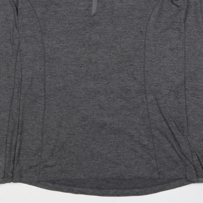 Karrimor Women Grey UK 12 Athletic 1/4 Zip Long Sleeve Pullover