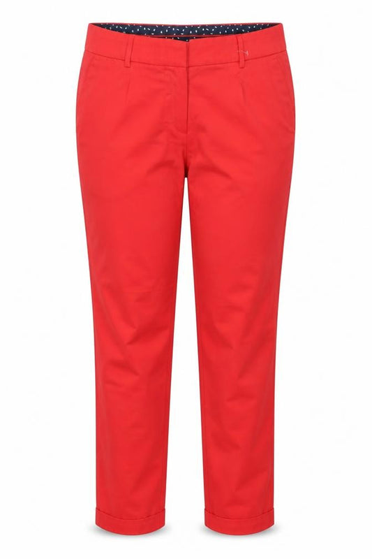 TU Women’s Red Size 14 Cotton Stretch Straight Chino Trousers