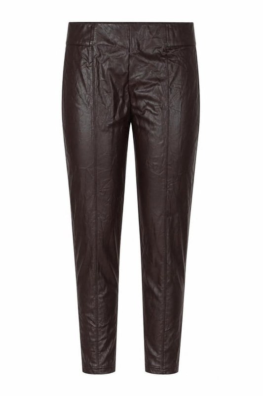 Marks & Spencer Women Brown Size 14 Faux Leather Stretch Leggings