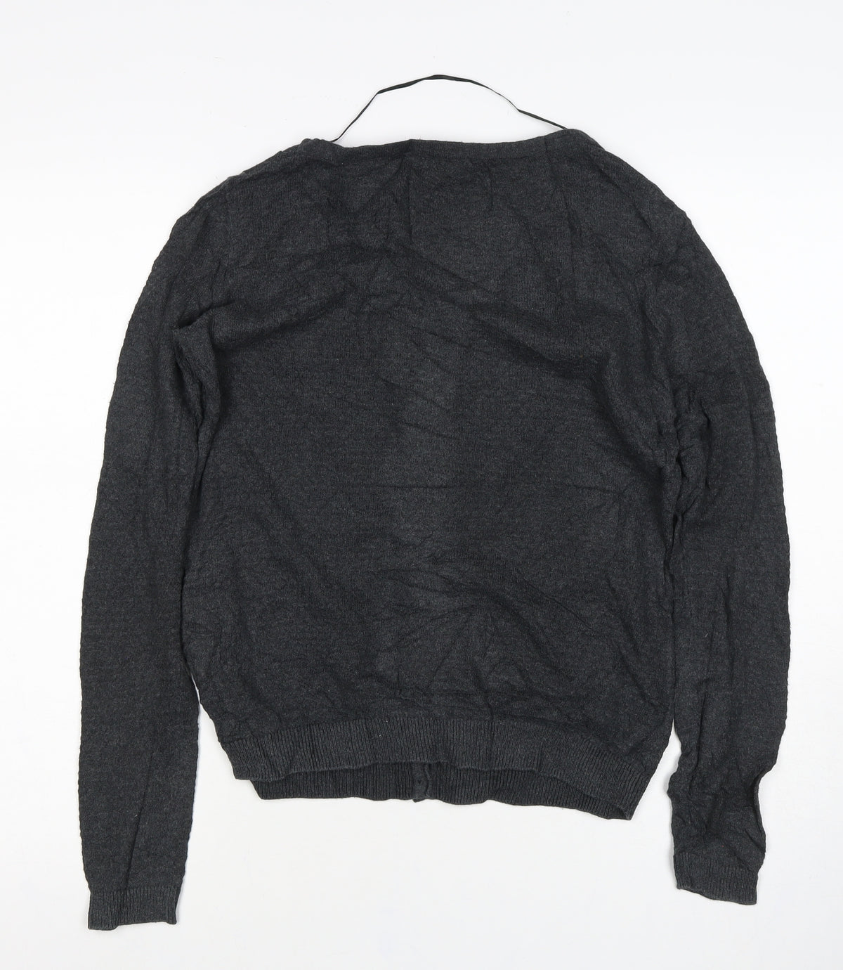 Vero Moda Women Grey S V Neck Button Knit Cardigan Long Sleeve