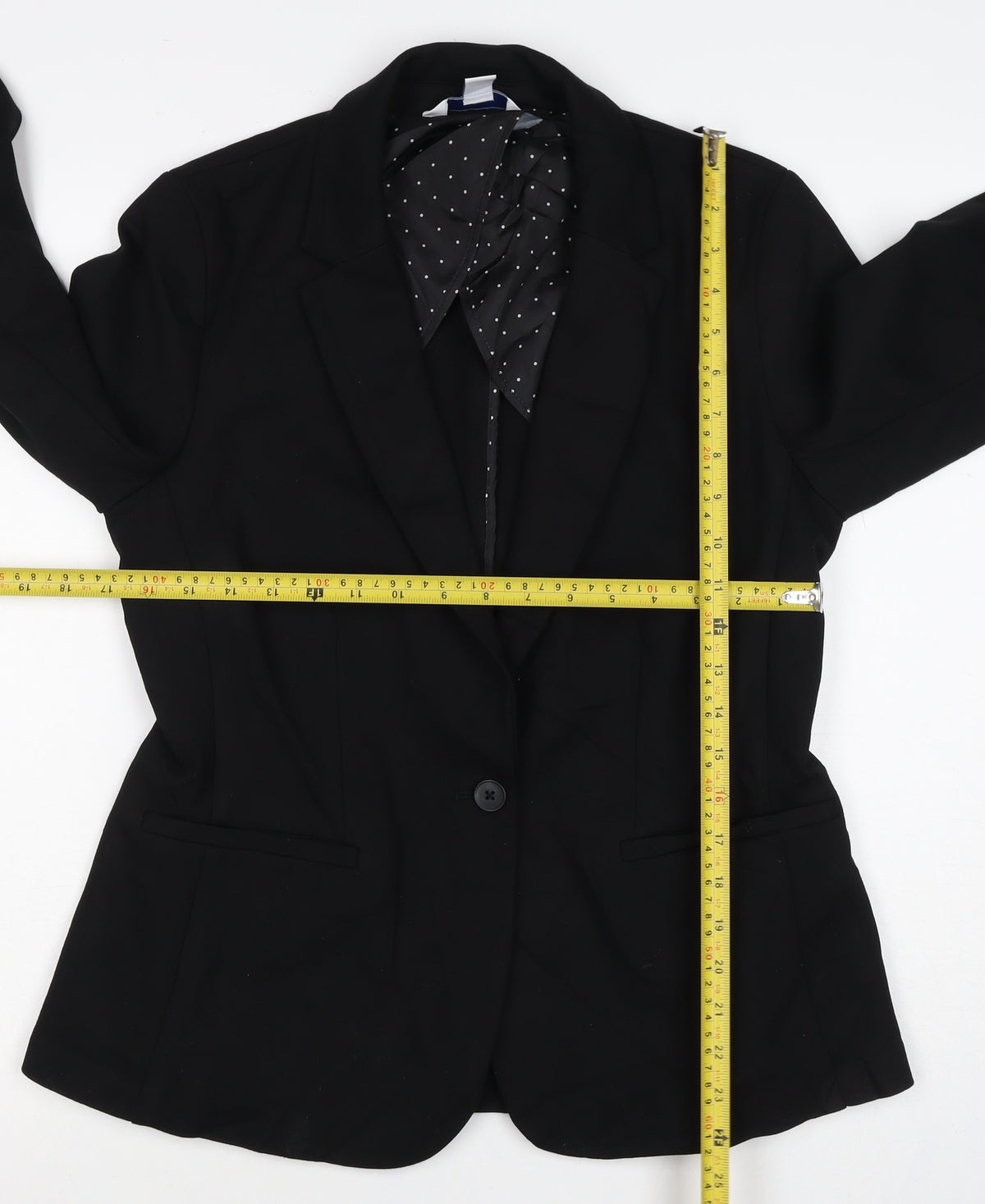 Old Navy Women’s Black M Single-Breasted Notch Lapel Blazer Jacket