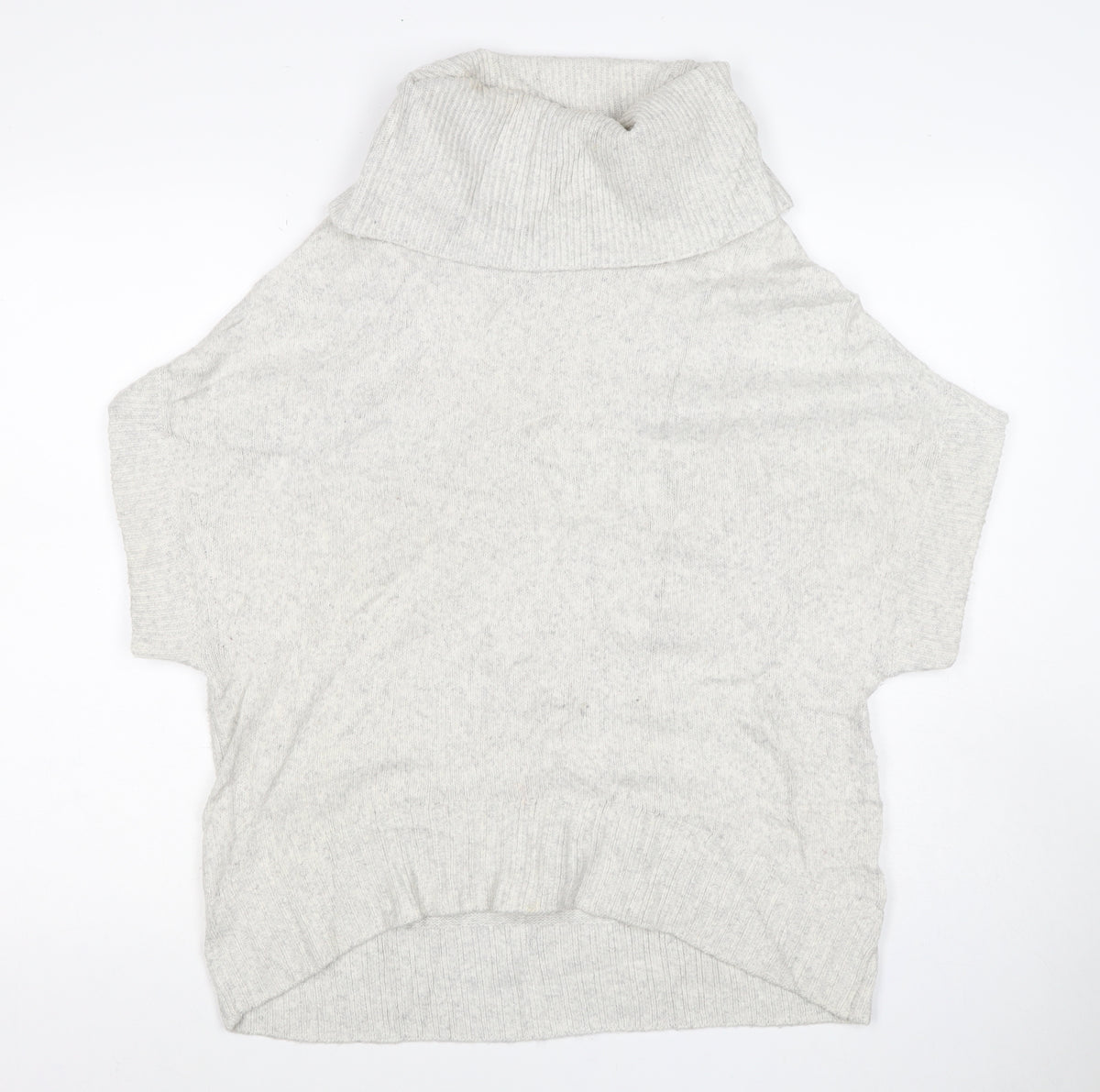 Mint Velvet Women Grey S Sleeveless Roll Neck Wool Blend Jumper