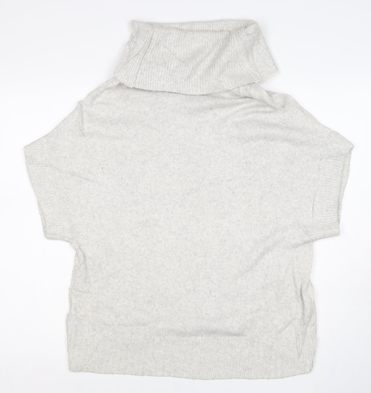 Mint Velvet Women Grey S Sleeveless Roll Neck Wool Blend Jumper