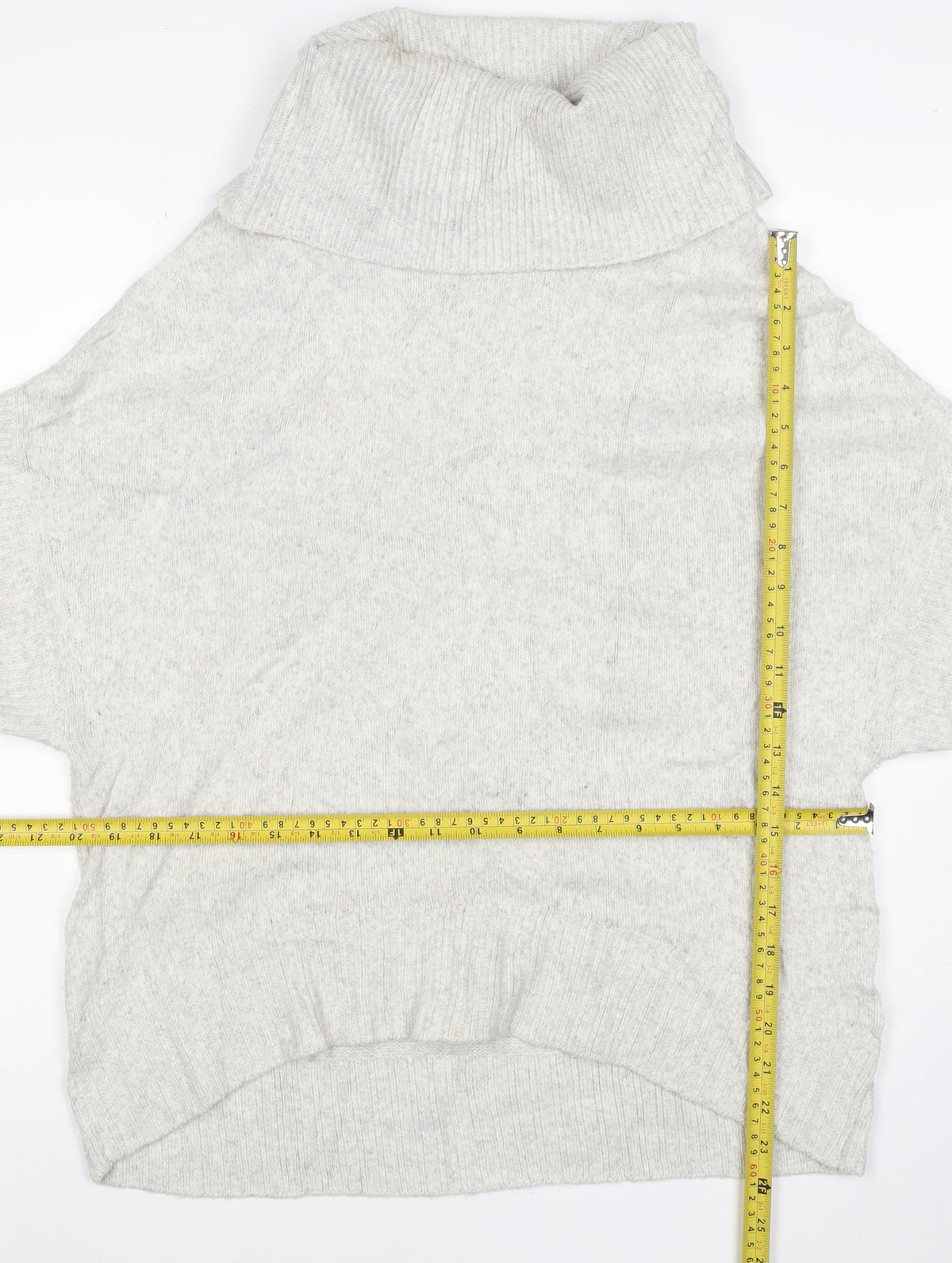 Mint Velvet Women Grey S Sleeveless Roll Neck Wool Blend Jumper