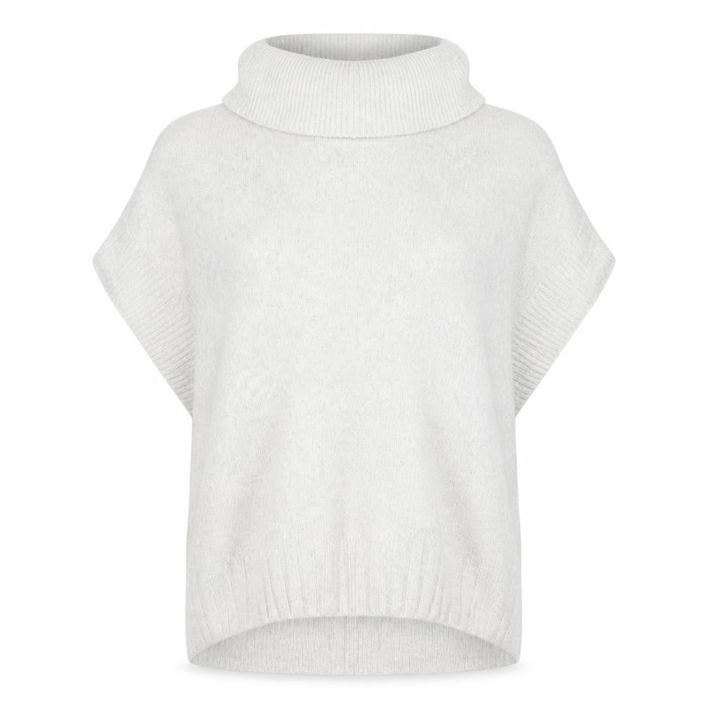 Mint Velvet Women Grey S Sleeveless Roll Neck Wool Blend Jumper