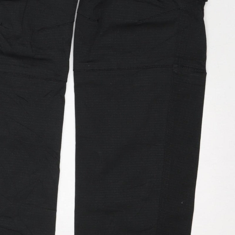 Supply & Demand Men's Black XS Cargo Trousers Drawcord Cuffs
