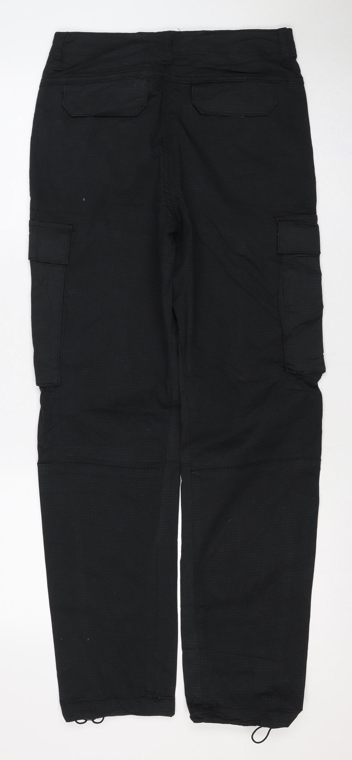 Supply & Demand Men's Black XS Cargo Trousers Drawcord Cuffs