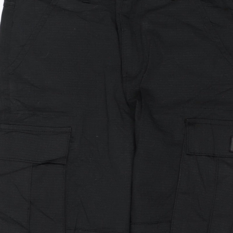 Supply & Demand Men's Black XS Cargo Trousers Drawcord Cuffs