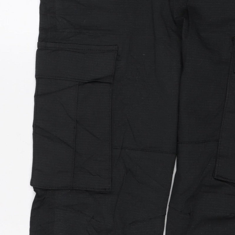 Supply & Demand Men's Black XS Cargo Trousers Drawcord Cuffs