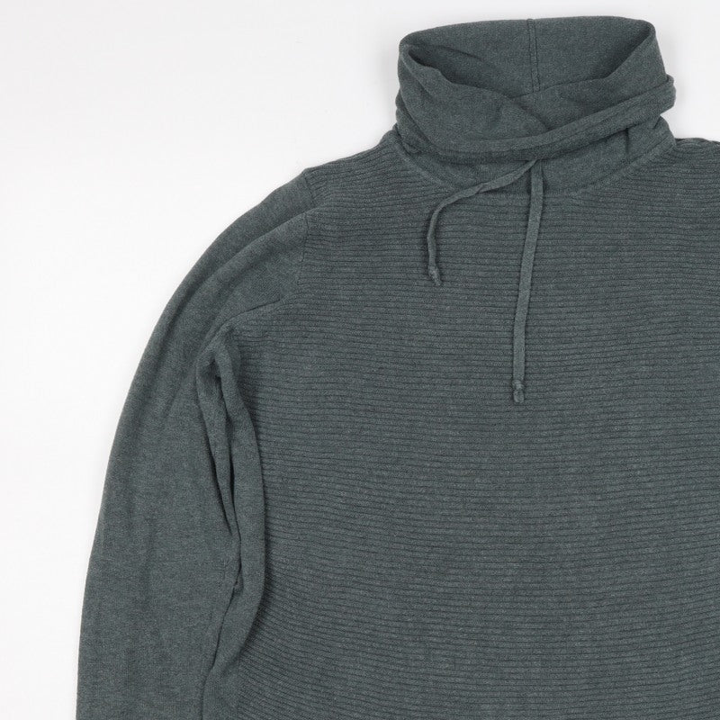 Artisan Women’s Grey XL Cowl Neck Ribbed Knit Pullover Jumper