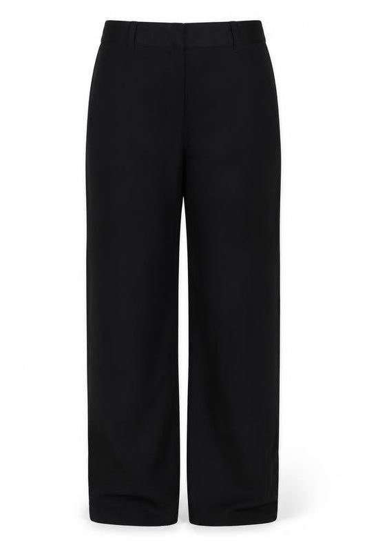 MNG Women’s Black UK 8 Wide-Leg Viscose Blend Trousers