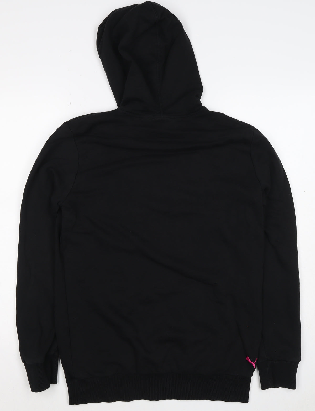 Puma Women’s Black UK 14 Pullover Hoodie Logo Kangaroo Pocket