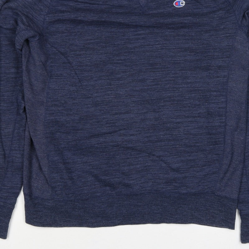 Champion Men’s Blue L Logo Crew Neck Pullover Sweatshirt