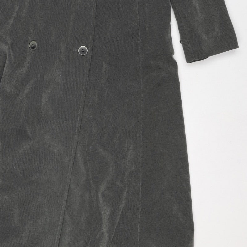 Dannimac Women’s Grey Size S Double-Breasted Long Trench Coat
