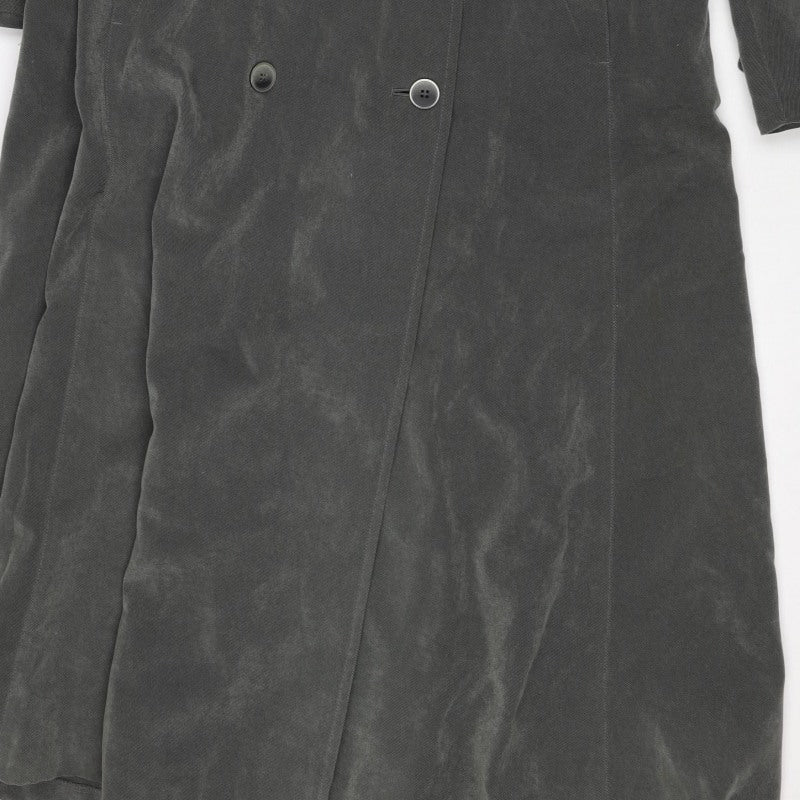 Dannimac Women’s Grey Size S Double-Breasted Long Trench Coat